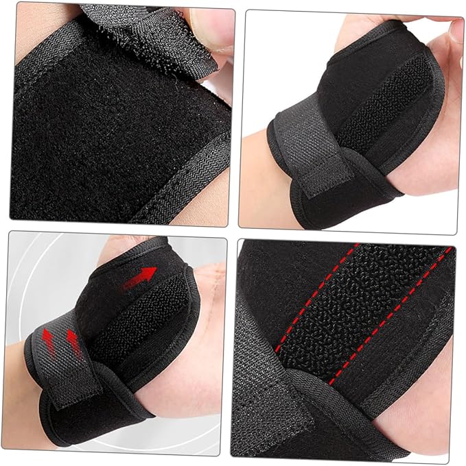 Toyvian 2pcs Sports Wrist Support Brace with Compression Fit, Breathable Wrist Wraps for Gym Weightlifting and Fitness, Left and Right Hand Stabilizer Wraps for Joint Protection