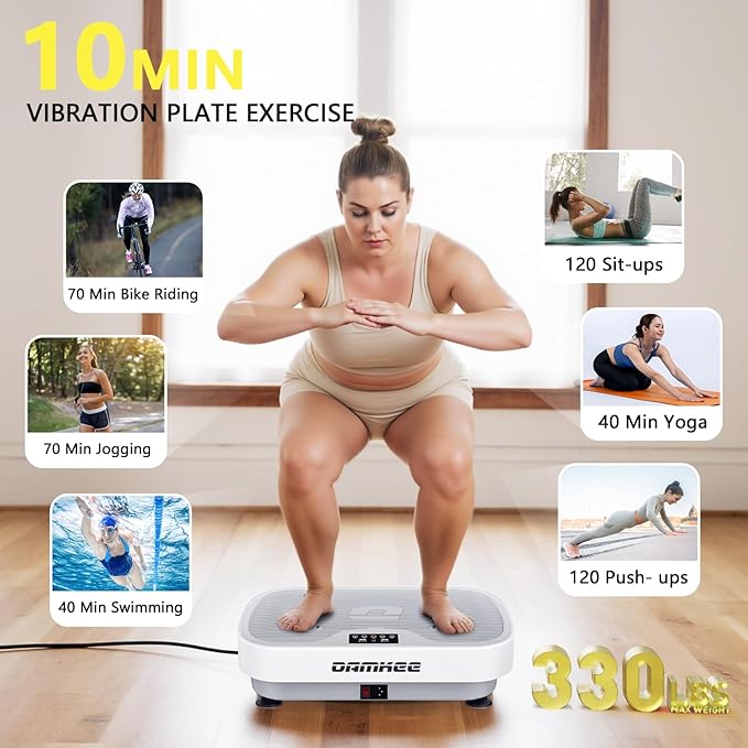 Vibrating Board Exercise Machine, Vibrating Platform for Lymphatic Drainage, 120 Speeds, Upgraded Vibrating Board for Weight Loss, Full Body Workout Equipment, Perfect for Home Fitness