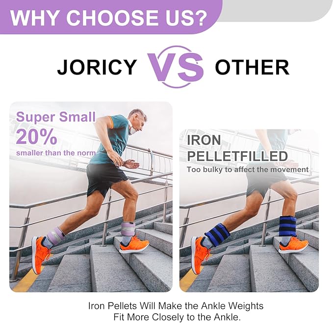 Ankle Weights A Pair of 1/2/3/4/6/8/10/12/20 LBS Wrist Leg Arm Weights for Women Men with Adjustable Straps, Strength weighted for Physical Therapy Running Walking Fitness Gym Workout