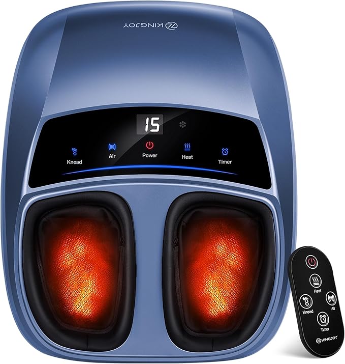 KINGJOY Foot Massager with Heat - Professional Shiatsu Deep Kneading for Neuropathy & Plantar Fasciitis Relief | 2026 Upgraded Model