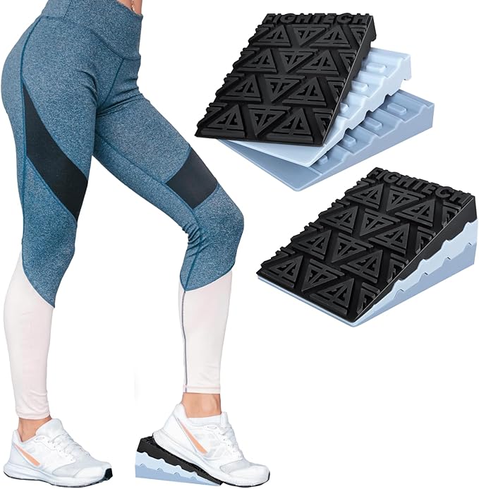 Squat Wedge Block for Elevated Heel Squats and Deadlifts - Improve Mobility, Balance, and Strength - Non-Slip, Versatile Trainer Aid