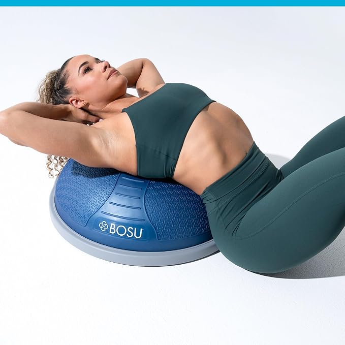 BOSU NexGen 25IN Home Fitness Exercise Gym Strength Flexibility Balance Trainer with Rubberized Non Skid Surface and Hand Air Pump