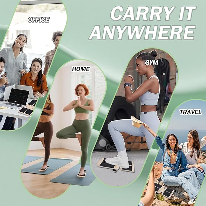 Adjustable Ankle Balance Board - Non-Slip Plantar Fasciitis Rehab Trainer for Home Gym