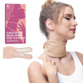 Castor Oil Pack for Thyroid - Organic Castor Oil Neck Wrap, Reusable, Leak-Proof Design, Less Mess, Comfort Fit, Oil Not Included (Apricot)