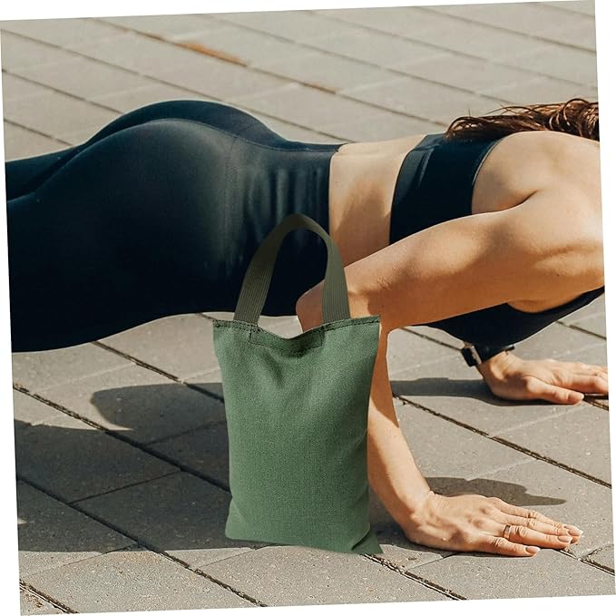 Happyyami 2kg Fillable Sandbags with Handle for Yoga and Fitness Empty Weight Training Bags for Dance and Exercise Canvas Construction