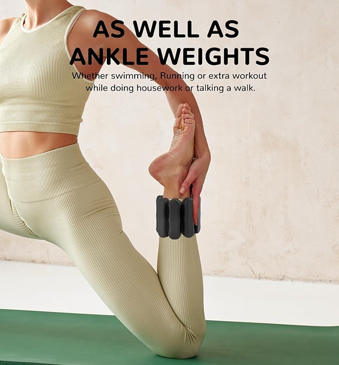 Wrist Ankle Weights for Women Men, Leg Arm Wrist Weights Bangles 1lb*2 2lb*2 Wearable Weights Pilates Weighted Bracelet for Strength Training Walking Swimming Yoga Physical Therapy