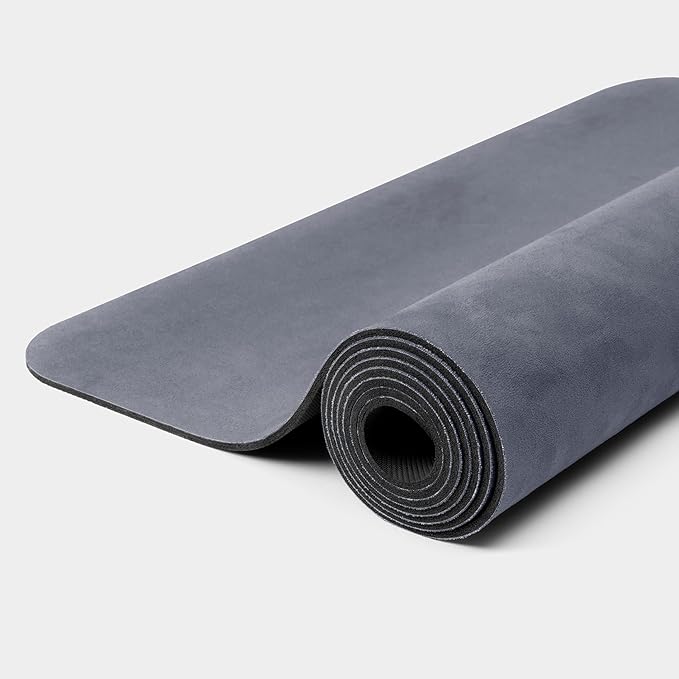 WeGym Yoga Mat, 4mm Cushioned Exercise Mat for Yoga, Pilates, Home Workouts - Anti Slip Polyurethane Suede Yoga Mat with Carrying Strap