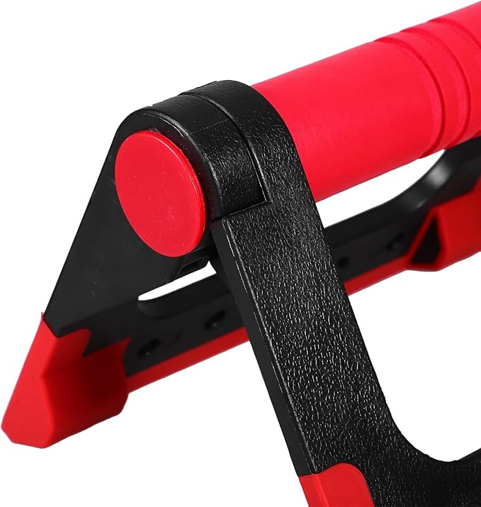 Homoyoyo Push-up Rack Bars for Men and Women, Red Non-slip Push-up Stand Pair, Portable Floor Push-up Bars for Home Fitness Strength Training Equipment