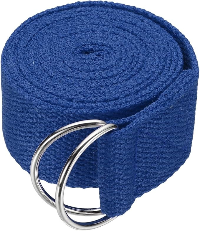 Yoga Strap for Stretching, Athletic Stretch Band with Adjustable Metal D Ring Buckle Yoga Bands