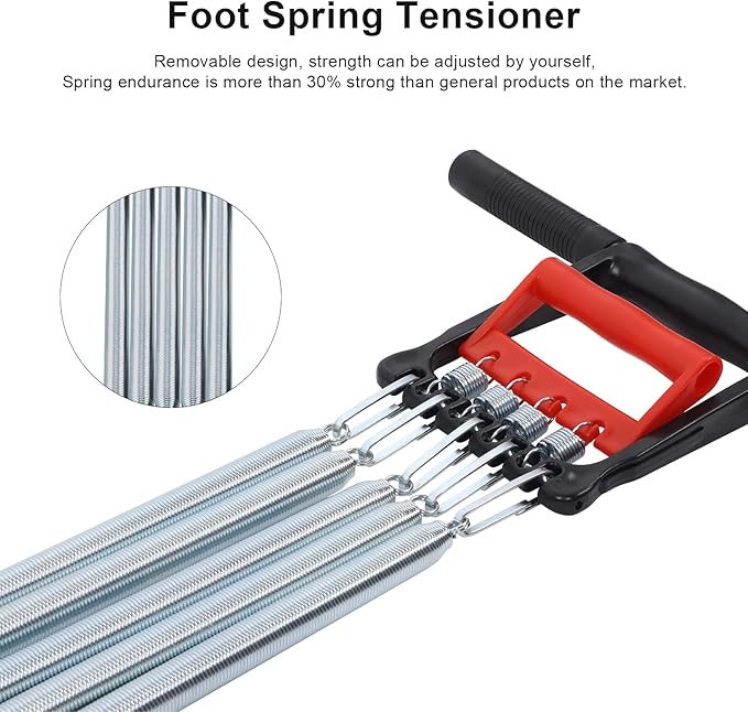 Multi-Function Spring Exercise Equipment, Portable Strength Training Device with Pedal, 5 Steel Springs, Adjustable Resistance for Home, Office, Gym