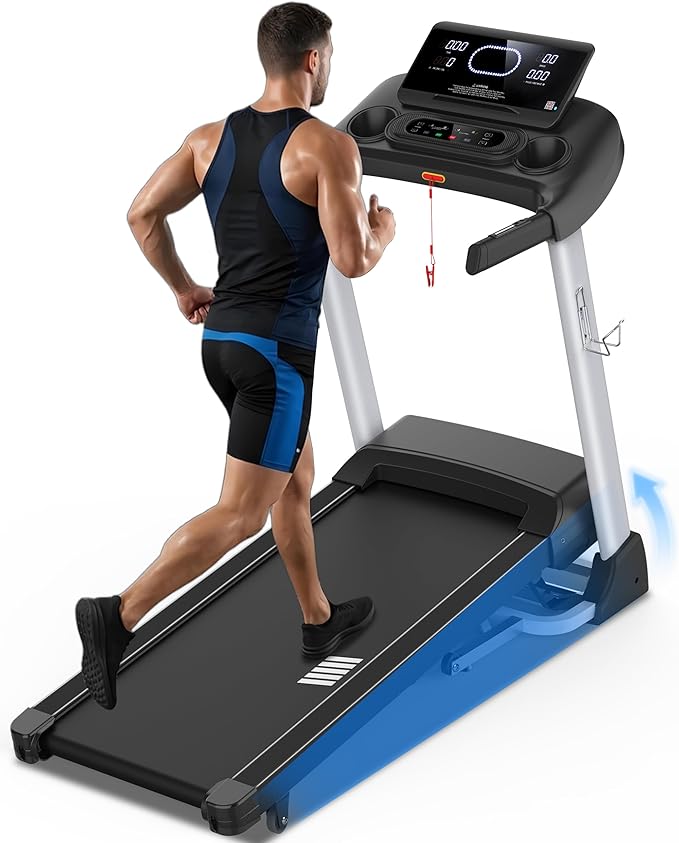 Incline Treadmills for Home, Treadmill with 18% Auto Incline, Heavy Duty 400LBS Capacity, Running Machine with 18.90" Wide Belt, 0.5-12 MPH Speed, 3.5 HP, 36 Programs, APP, Bluetooth, Foldable