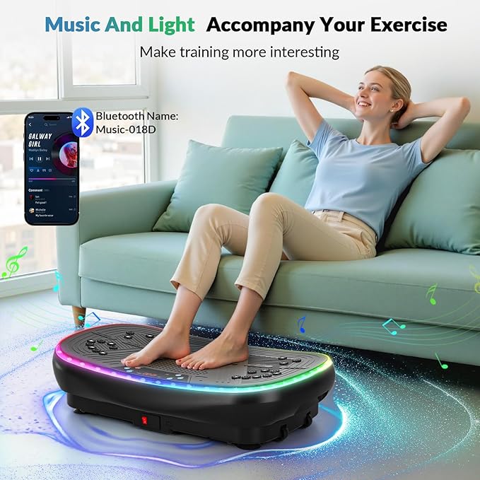 Vibration Plate Exercise Machine, 2026 EvoSpark Dual Motor Vibration Plate for Lymphatic Drainage, 3D & 4D Whole Body Vibration Plates for Weight Loss, Shaker Workout Equipment for Women Men Home