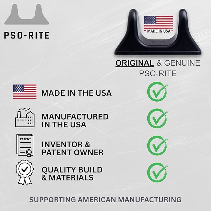 PSO-RITE Psoas Muscle Release Tool – Made in USA, Patented Deep Tissue Massage Device for Your Back, Hip Flexor & Trigger Point Relief, Night Black