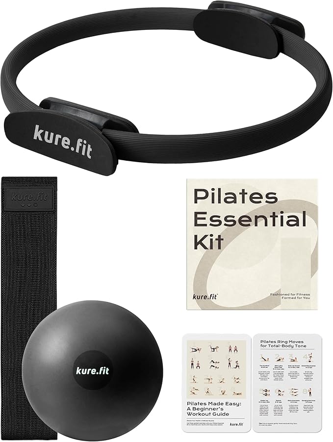 Pilates Kit for Women – Home Pilates Equipment Set with Ring, Ball & Resistance Bands | Pilates Starter Kit with Accessories in Gift Box