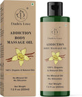 Addiction Body Massage Oil | Vanilla Scent | 100% Natural & Organic Oils | No Mineral Oil, No Silicones | Deep Nourishing Body Oil | 7.5 fl oz (222ml)