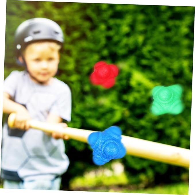 Happyyami 6Pcs Reaction Balls for Agility Training Durable Bouncing Balls for Reflex Coordination Improvement Versatile Sports Training Equipment for All Ages
