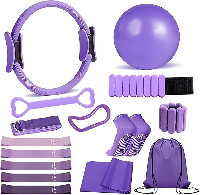 Pilates Ring Set with Adjustable Resistance