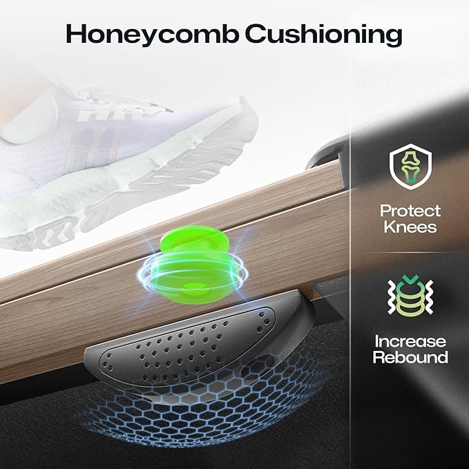 UREVO E4W Smart Walking Pad, Standing Desk Treadmill with Wood Grain Design, 8-Point Shock Absorption, Quiet Operation, Workout APP with Track Insights and MIIT Mode, Plug and Play, Remote Control