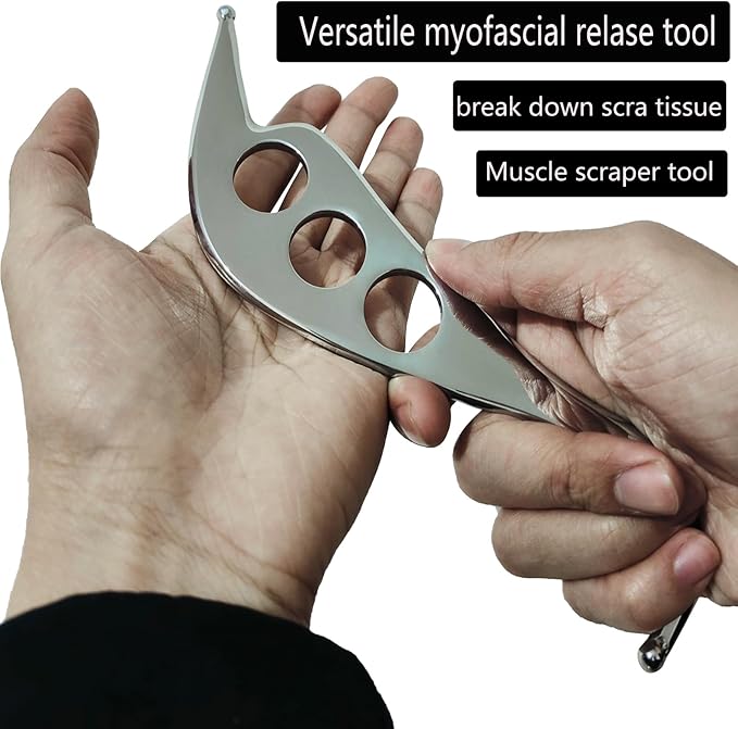 3 in 1 Professional Stainless Steel Muscle Scraper Tools Set with Case, Manual Massage Therapy Tools for Physical Recovery