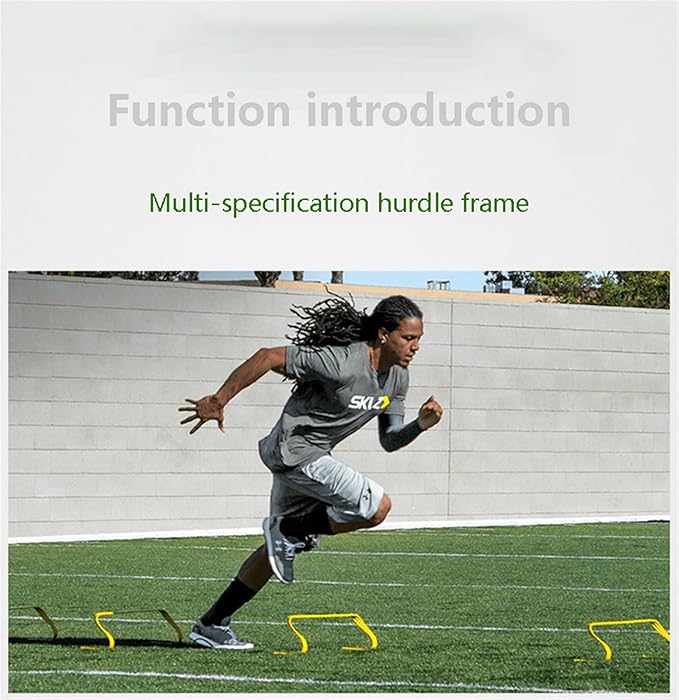 Speed Hurdles for Agility Training [Set of 6] | Hurdles Training Equipment | Multi-Sports Equipment | Speed & Agility Training Equipment (Size : H 50cm)