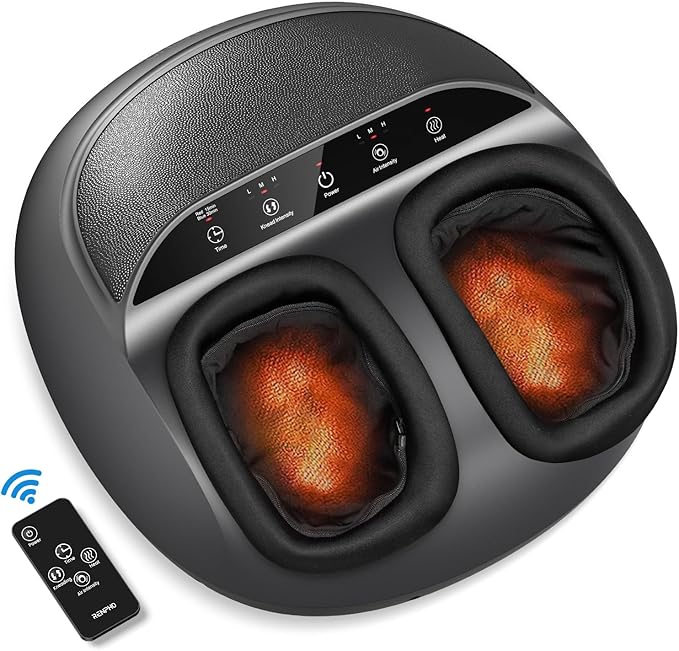 RENPHO Foot Massager Machine with Heat, Shiatsu Foot Massager for Plantar Fasciitis, Birthday Gifts for Women, Cordless Control, FSA Eligible HSA Store Eligible, Up to Size 13