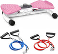 Ronai Waist Twister Machine with Resistance Bands – Adjustable Ab Twister Board for Home Fitness, Dual Pedals, Quiet Rotation, Tracks Time/Reps/Calories, 300 Lbs Capacity