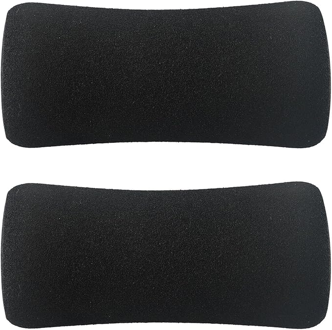 Fitness Equipment Foot Foam Pads Rollers Replacement Set for Weight Bench Leg Extension Home Gym Exercise Machines for 22-25mm Tube Diameter Black 2 Pieces(23 * 100 * 175mm)