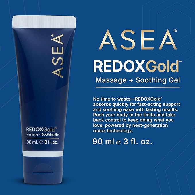 ASEA - REDOXGold - Fast-Acting Gel for Soothing Support & Recovery - with Redox Molecules & Gold Catalyst - Push Limits with Cell Signaling - 90 ml