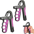 Hand Gripper Strengthener, 11-220LBs Adjustable Resistance Grip Strength Trainer with Counter, Forearm Exerciser for Injury Recovery and Muscle Building