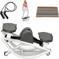 Mini Steppers for Exercise at Home, Rock Stepper Machine Side to Side, Portable Lateral Rocking Stepper with Resistance Bands, Low-Impact Home Workout Machine 330lbs Capacity, Stair Stepper Machine