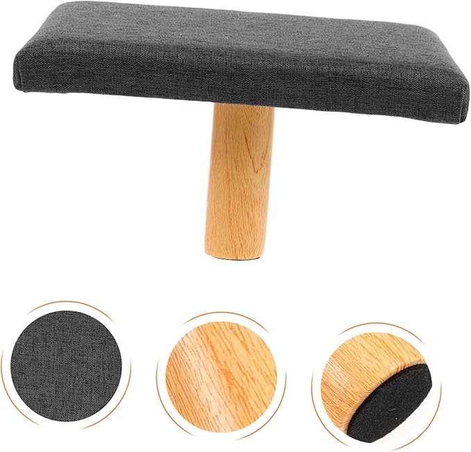 Mobestech Meditation Kneeling Bench Cushion Yoga Seat for Comfortable Seiza Position Grey Stool for Meditation Prayer and Balance Exercises
