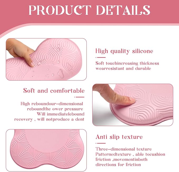 2 Packs Yoga Knee & Elbow Cushions - Extra Thick Foam for Knees, Elbows, Wrists, Hands & Head - Pilates & Kneeling Pads - Support Foam Pads for Women & Men