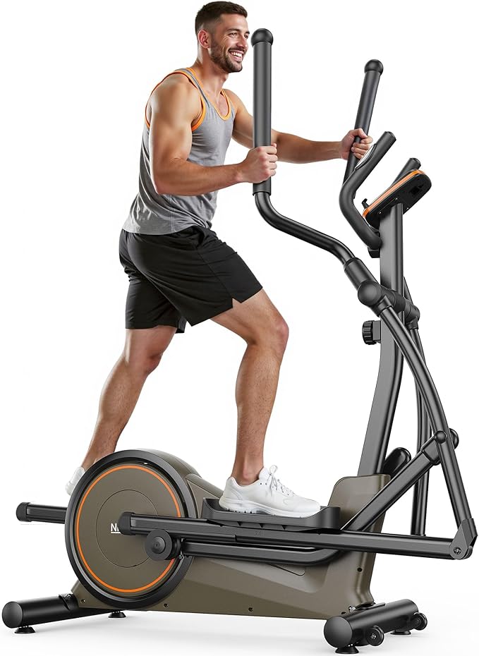 Niceday Elliptical Machine, Elliptical Exercise Machine for Home with Hyper-Quiet Magnetic Driving System, Elliptical Trainer with 15.5IN & 20IN Stride, 16 Resistance Levels, 500LBS Loading Capacity