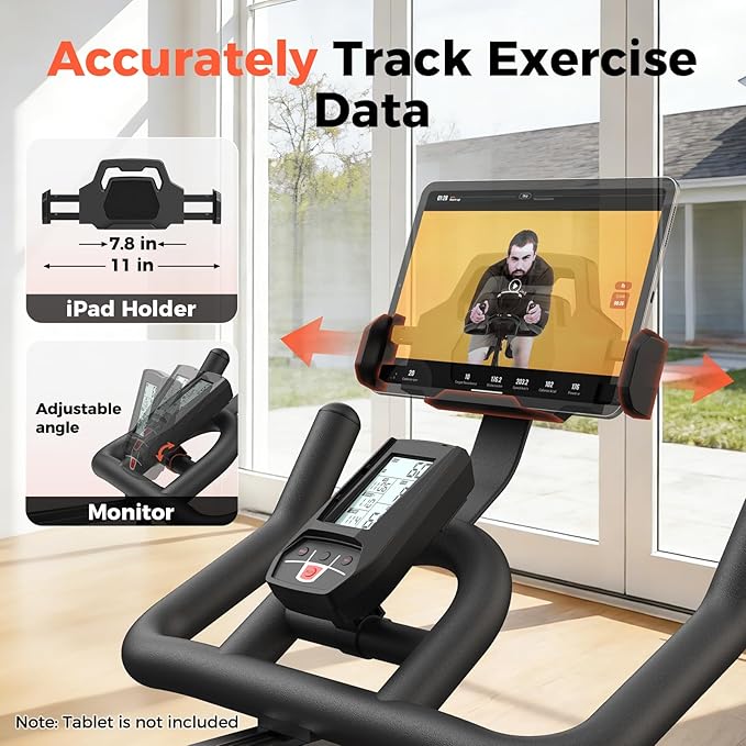 YOSUDA PRO Magnetic Exercise Bike 350 lbs Weight Capacity - Indoor Cycling Bike Stationary with Comfortable Seat Cushion, Silent Belt Drive 010C
