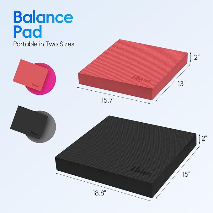 Professional Balance Pad, Nonslip Foam Exercise Balance Pad Cushion for Physical Therapy, Foam Balance Mat for Exercise, Yoga, Fitness, Stability Training and Stretching