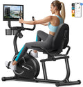 MERACH Recumbent Exercise Bikes for Home with Smart Bluetooth Equipment Exercise Bikes App,LCD,Heart Rate Handle Stationary Bikes for Home, Magnetic Recumbent Exercise Bike for Seniors Gym S08/S23