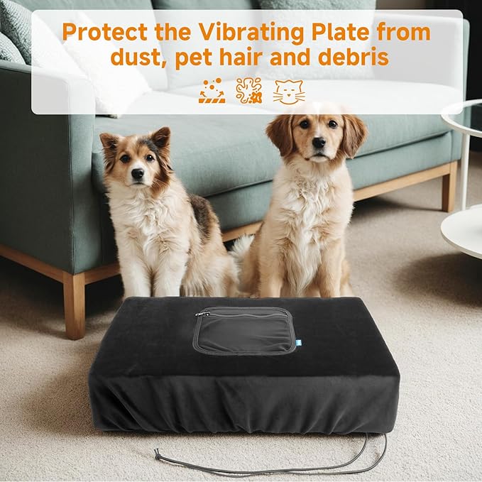 Xxerciz Vibration Plate Cover, Dust-Proof Cover for Vibration Plate Exercise Machine, Adjustable Drawstring, Soft Guard Sleeve for Weight Loss Motor(Cover Only)