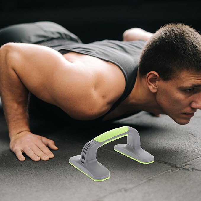 2pcs Push up Bars Strength Training Pushup Stands Plastic Handles Non-slip Floor Workout Fitness Equipment for Home Exercise and Bodybuilding
