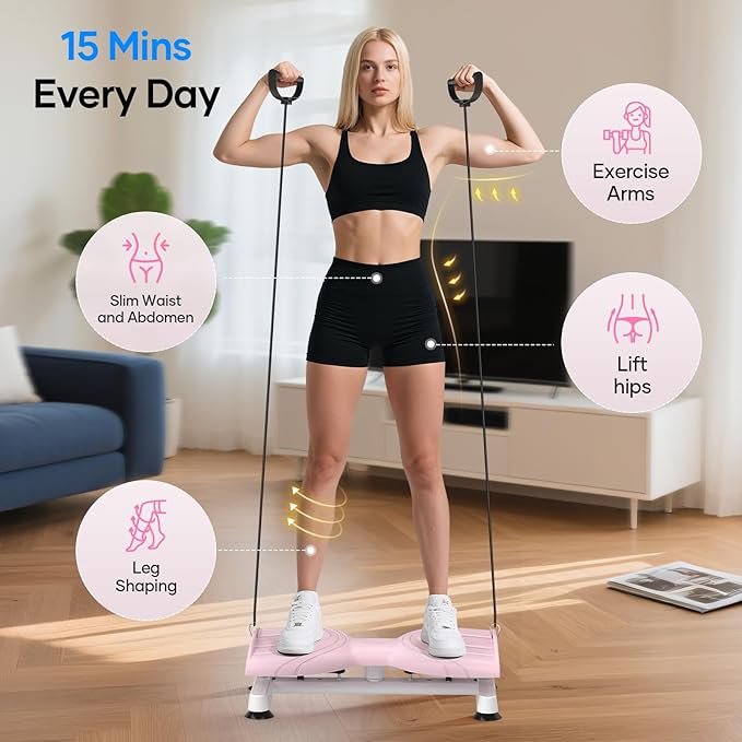 Waist Twist Machine, Twist Machine Exercise with 300 Lbs Weight Capacity, Ab Twist Board for Slim Waist and Core Ab Exercise,Noiseless Home Gym Equipment for Women Men