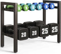 Dumbbell Rack, 2-Tier | 3-Tier Weight Rack for Home Gym, 300LB | 450LB Adjustable Dumbbell Rack Stand Only Weight Storage Rack Gym Organizer