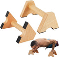 Solid Wood Calisthenics Parallettes Bars Push up Handles 1 Pair, Strength Training Pushup Stands, Parallel Handstand Bars for Home Gym Workout Fitness