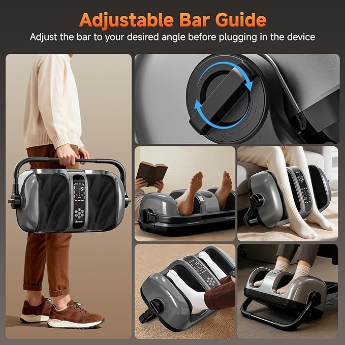 2026 Upgraded Foot Massager with Heat - Shiatsu Deep Kneading Machine for Plantar Fasciitis, Neuropathy & Circulation - 5 Intensities, 4 Modes - Ideal Gifts for Women & Men