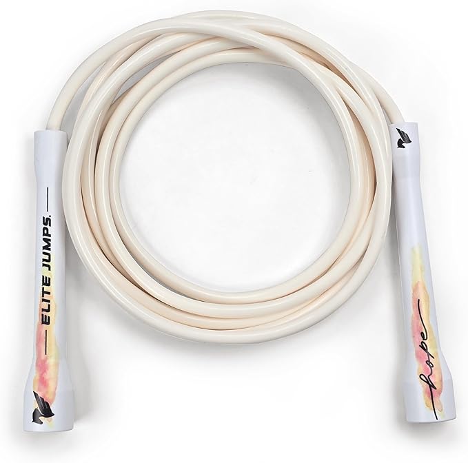 Elite Jumps Adjustable Jump Rope – 6mm PVC Training Rope for Fitness & Cardio | Indoor/Outdoor Skipping Rope with Unbreakable Handles, Non-Kinking Cord & Smooth Rotation for Boxing & Strength