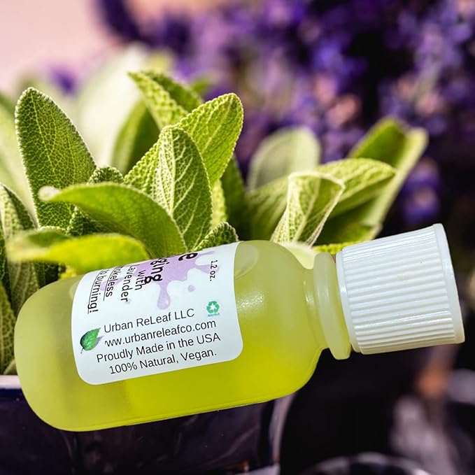 Urban ReLeaf Sage Smudging Oil 1.2 oz with Lavender! Cleansing Energy, Clear Anoint Bless Protection. Smokeless Alternative. Massage, 100% Natural Vegan, Made in USA