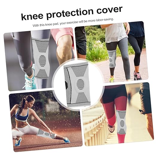1pc Breathable Knee Pad with Elastic Design Knee Wrap for Sports Ergonomic Support for Running Basketball Cycling Reduces Pressure Comfortable Fit Coverage