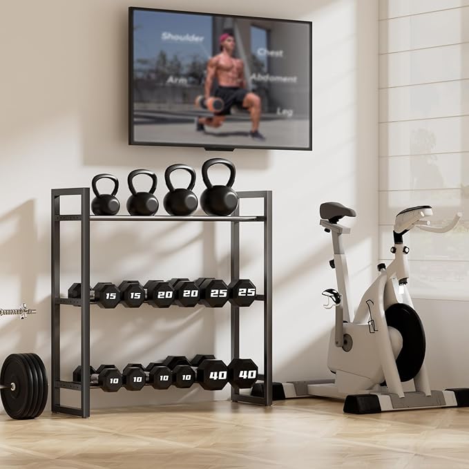 1100 lb | 4 Tier，390 lb | 3 Tier Dumbbell Rack, Weight Rack for Home Gym