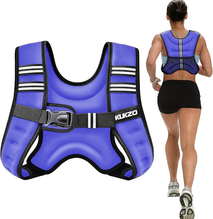 Weighted Vest Woman, 6/8/12/16/20/25/30 Lb Unisex Reflective Strength Training Weight Vest For Running, Jogging, Cardio & Workouts