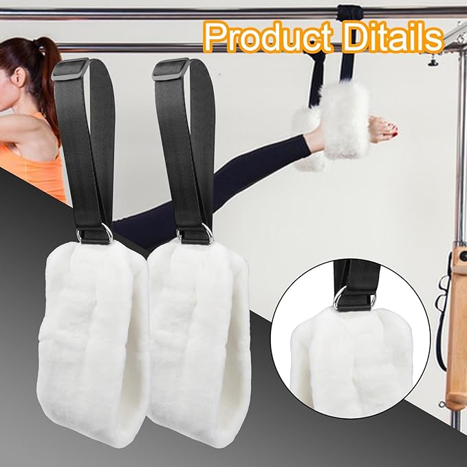 Colaxi 2Pcs Pilates Straps for Reformer Resistance Bands for Gym Workout Studio