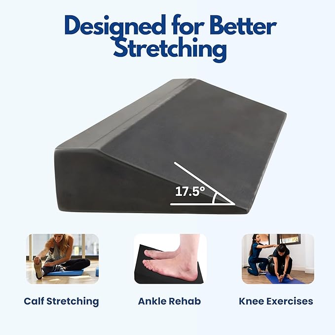 Everyday Yoga Wedge – Premium EVA Foam Support for Stability, Comfort & Alignment, Lightweight, Durable, Non-Slip Design, Mindful Practice - Black