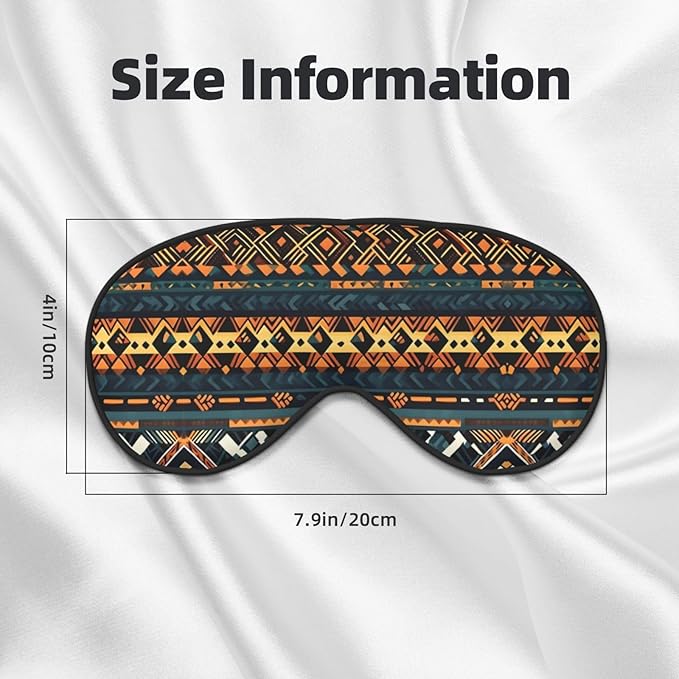 African Tribal Ethnic Texture Head-Mounted Double-Sided Light-Blocking Sleeping Eye mask to Protect Eyes and Relieve Eye Fatigue